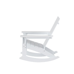 Malibu Modern All-Weather Outdoor Rocking Adirondack Chair