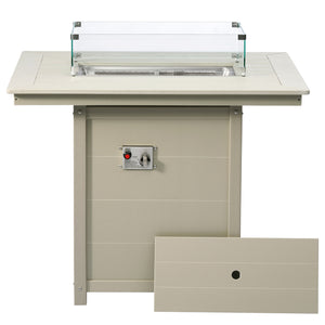 Sedona Rectangular 34" X 46" Counter Fire Pit Table