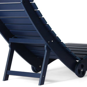 Key West Folding Pool Lounge Chair with Wheels