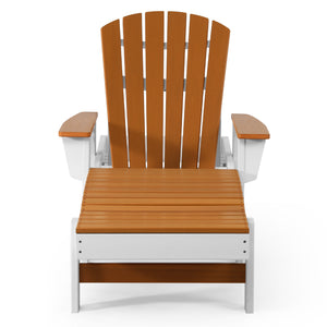 Heritage Ridge Adirondack Chaise Lounge with Arms and Wheels With Cup Holder