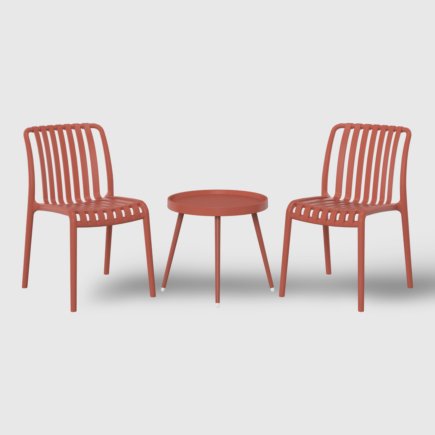 POLYTRENDS™ Copenhagen Allé Indoor Stackable Patio Set (2 Chairs, 1 Table)