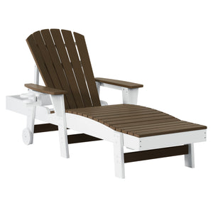 Heritage Ridge Adirondack Chaise Lounge with Arms and Wheels With Cup Holder