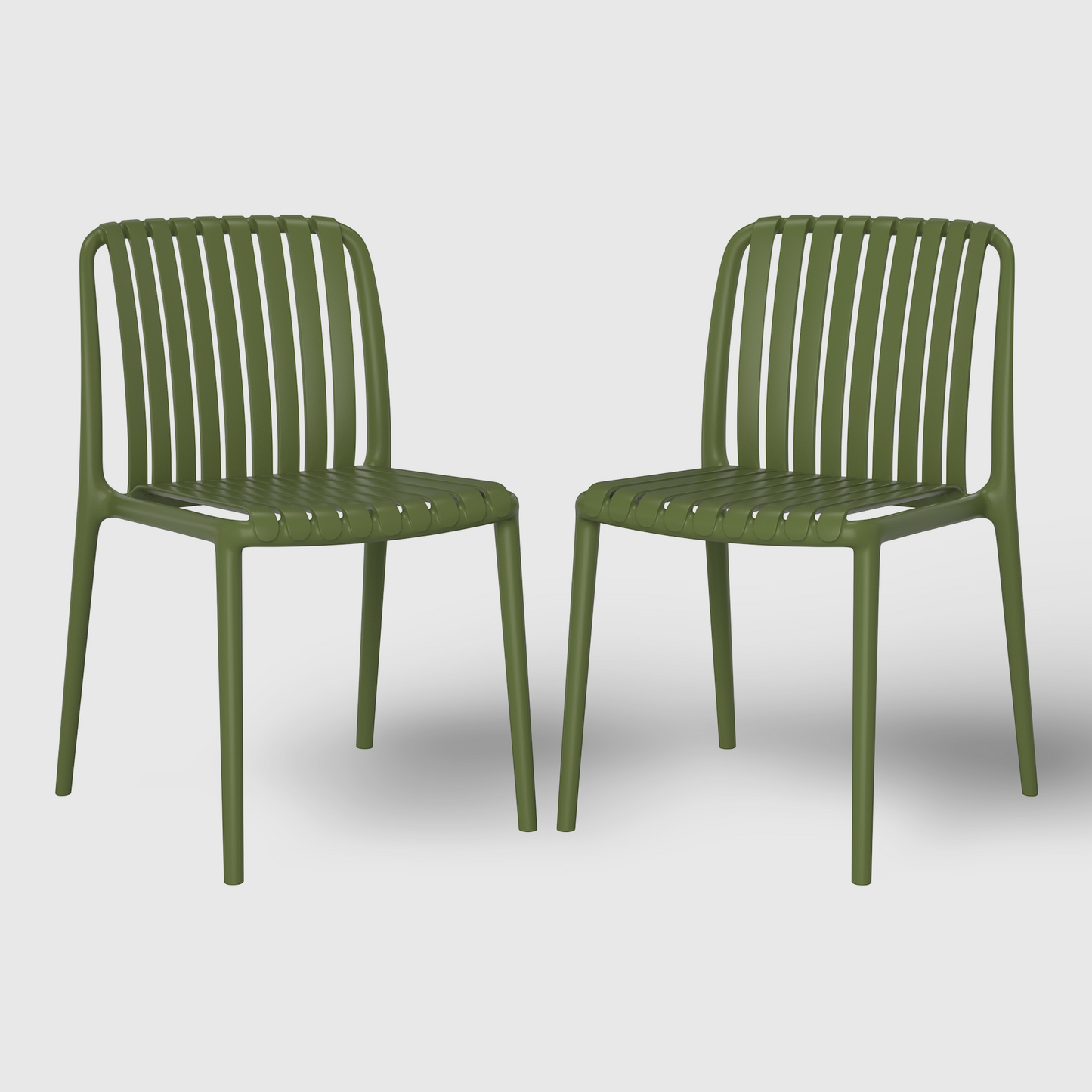 POLYTRENDS™ Copenhagen Allé All-Weather Indoor/Outdoor Stackable Dining Chair (Set of 2)