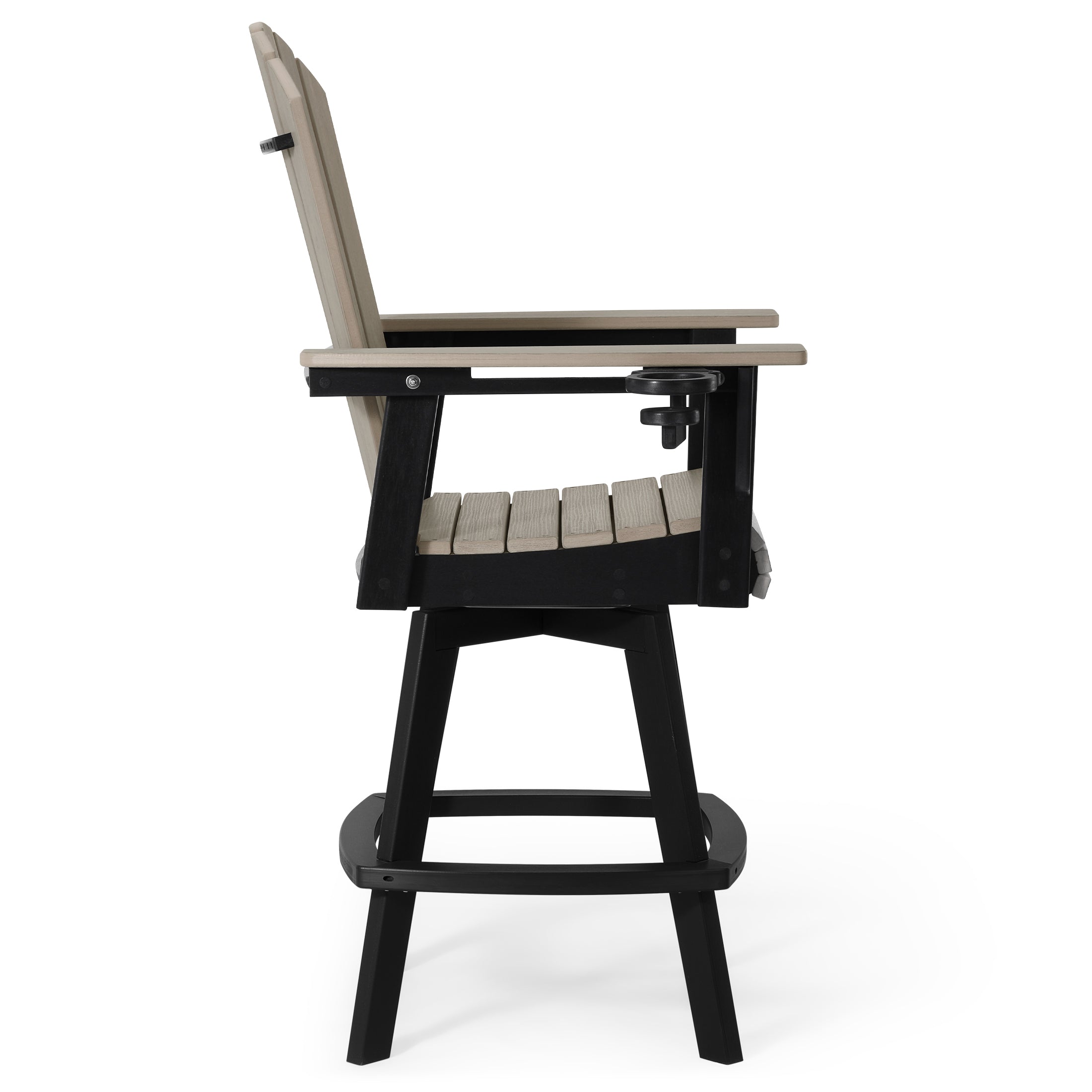 Heritage Ridge Adirondack Swivel Bar Chair With Cup Holder