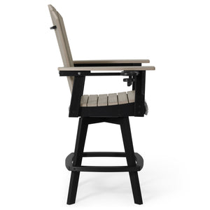 Heritage Ridge Adirondack Swivel Bar Chair With Cup Holder