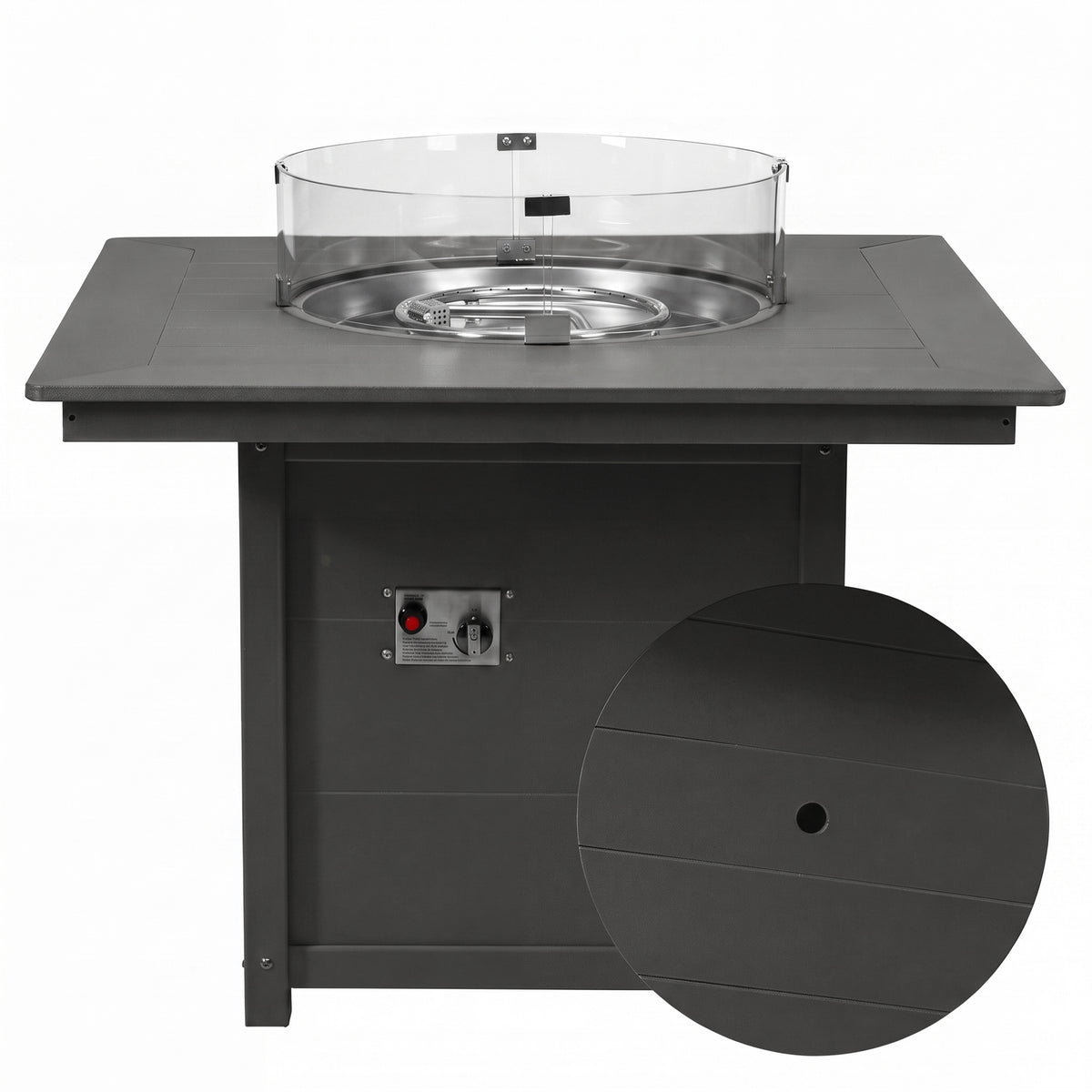 Sedona Square 42" Dining Fire Pit Table