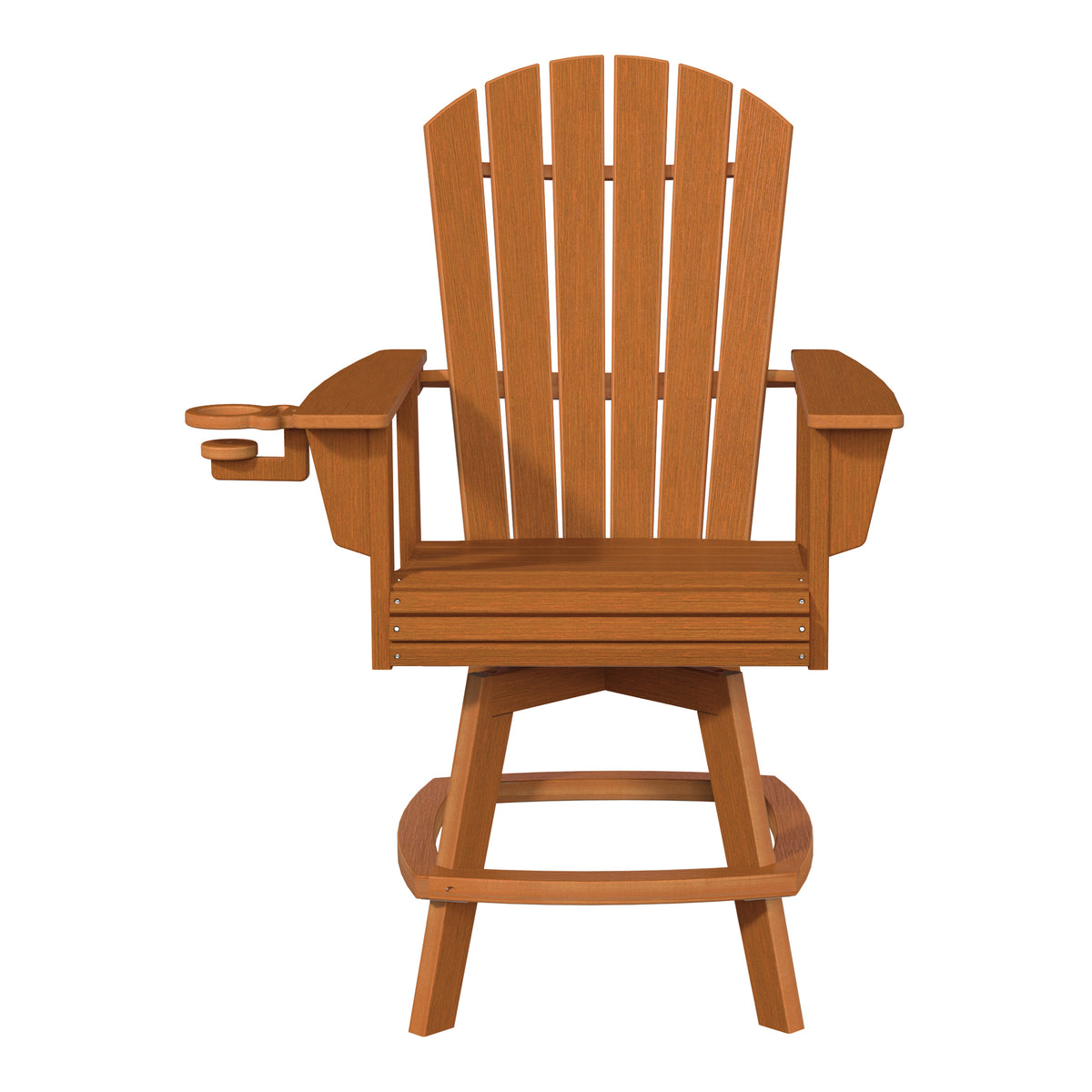 Heritage Ridge Adirondack Swivel Counter Chair With Cup Holder