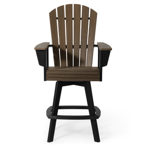 Heritage Ridge Adirondack Swivel Bar Chair With Cup Holder