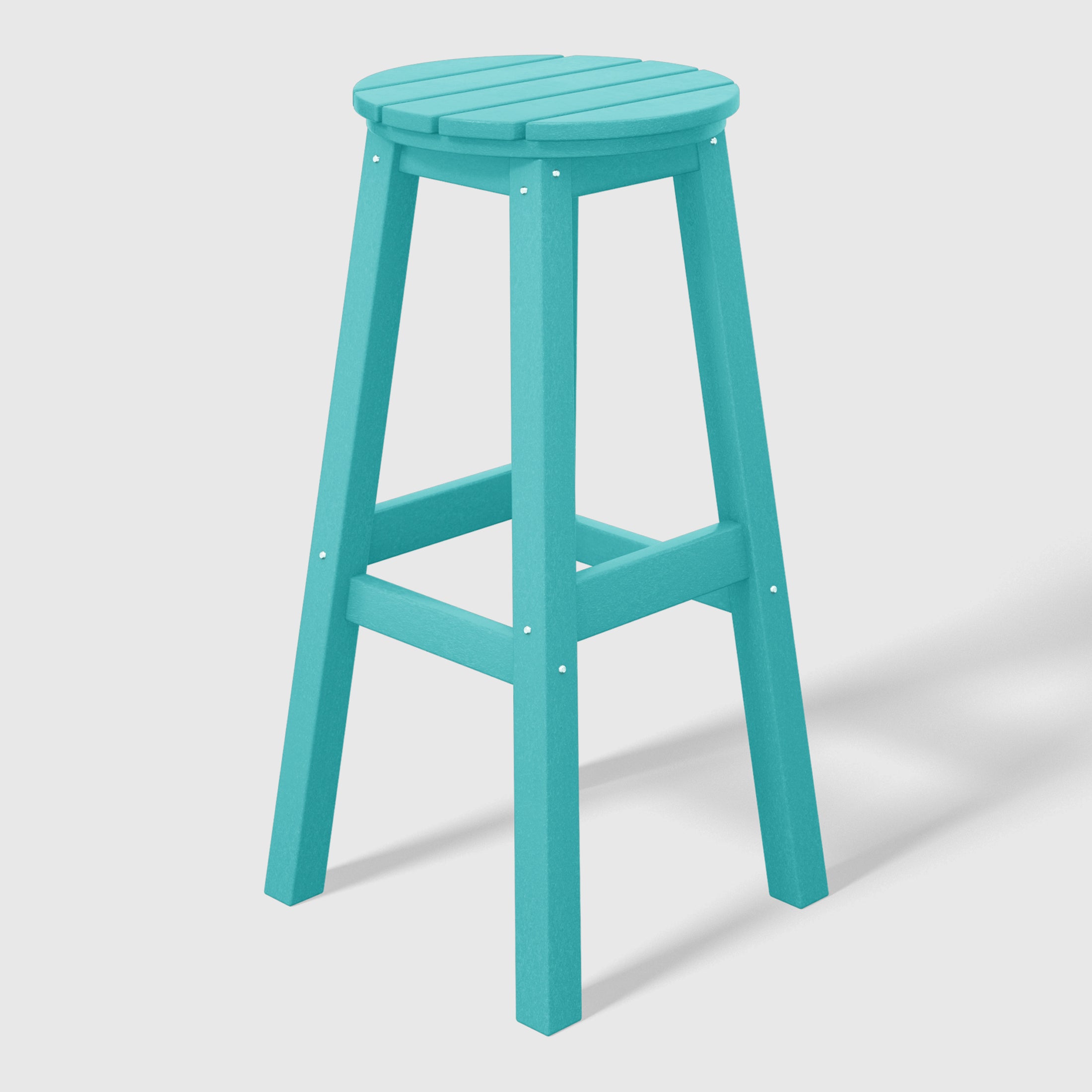 Stockholm All-Weather Outdoor Round Bar Stool (29" Height)