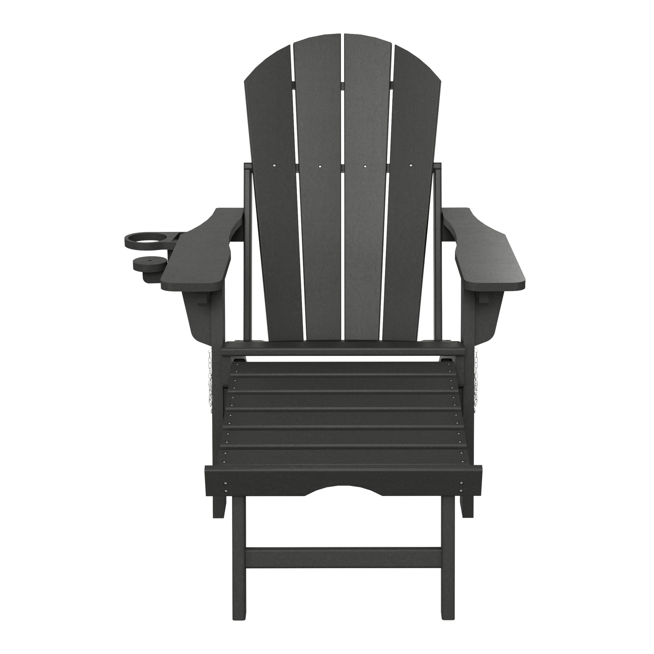 Chatham Folding Adjustable Adirondack Chair with Cup Holder and Hideaway Ottoman