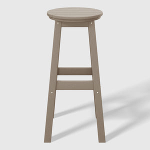 Stockholm All-Weather Outdoor Round Bar Stool (29" Height)