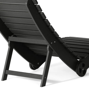 Key West Folding Pool Lounge Chair with Wheels