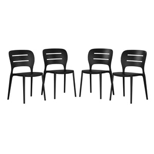 Patio Stacking Dining Side Chair (Set of 4)