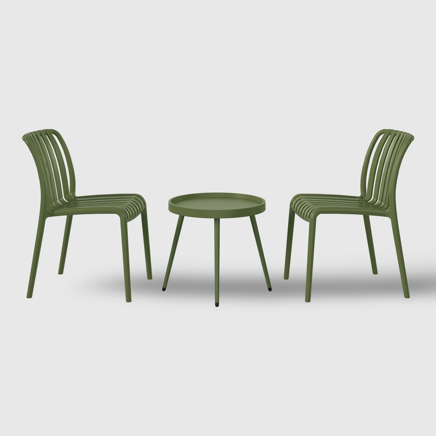 POLYTRENDS™ Copenhagen Allé Indoor Stackable Patio Set (2 Chairs, 1 Table)