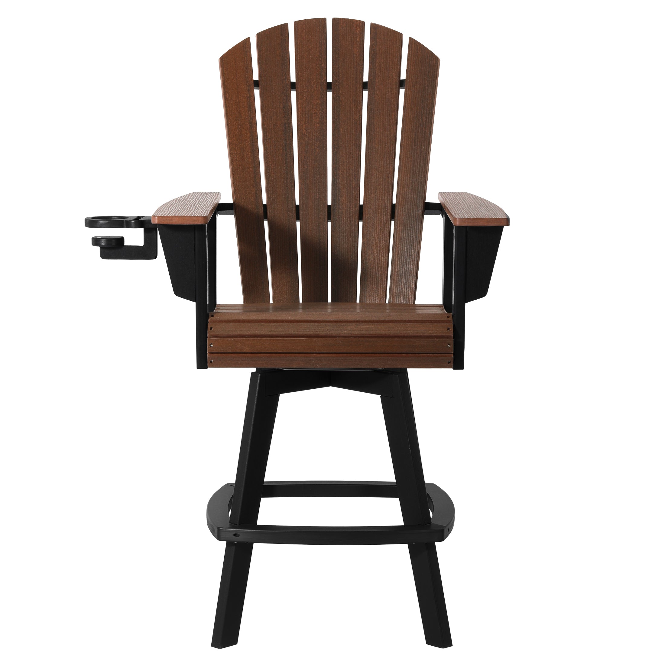Heritage Ridge Adirondack Swivel Bar Chair With Cup Holder