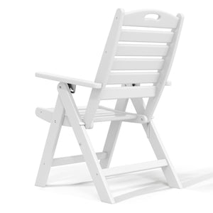 Aarhus All-Weather Outdoor Patio Folding Tall Back Dining Chair (38" High)