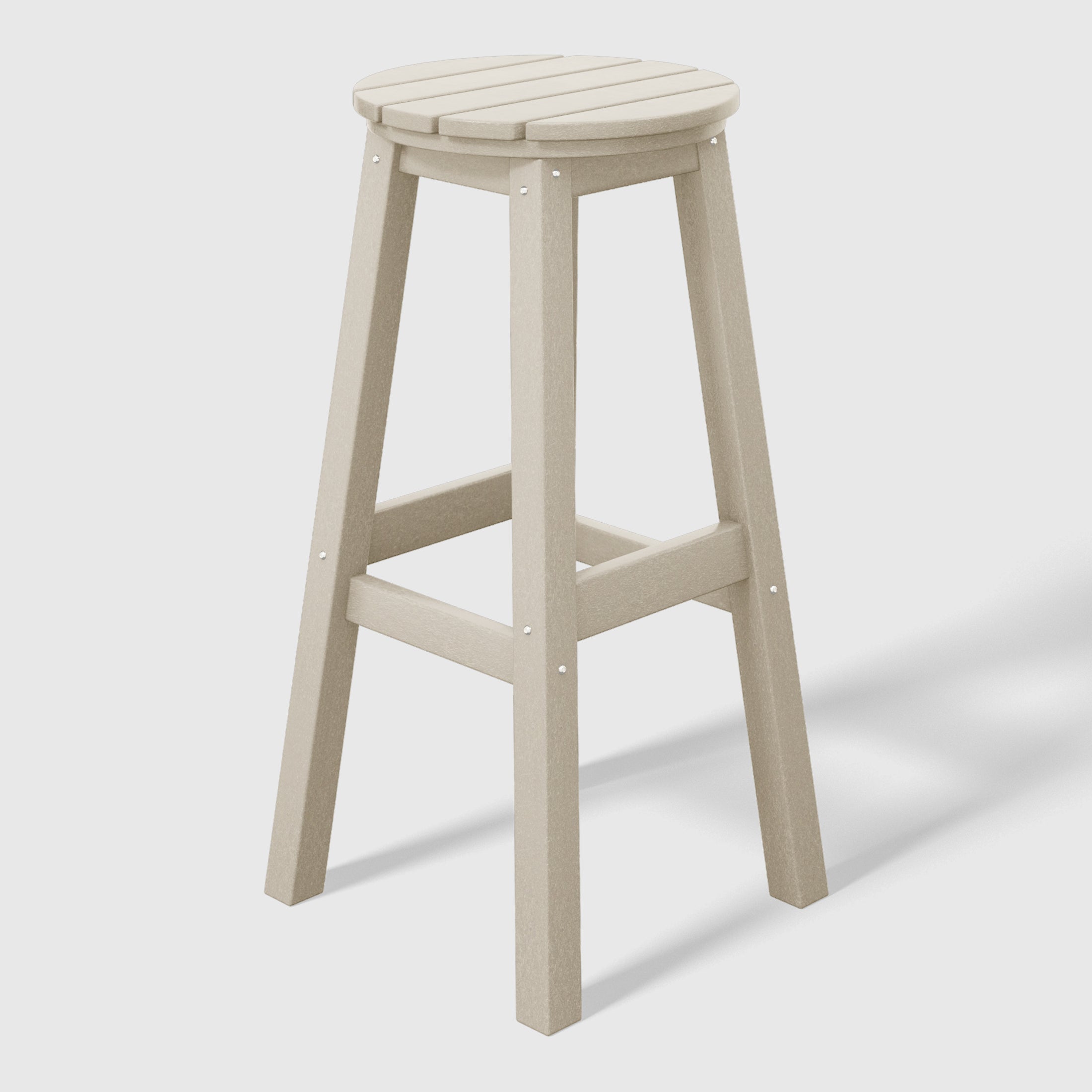 Stockholm All-Weather Outdoor Round Bar Stool (29" Height)