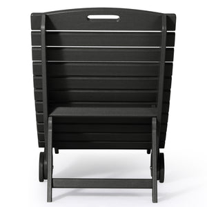 Key West Folding Pool Lounge Chair with Wheels