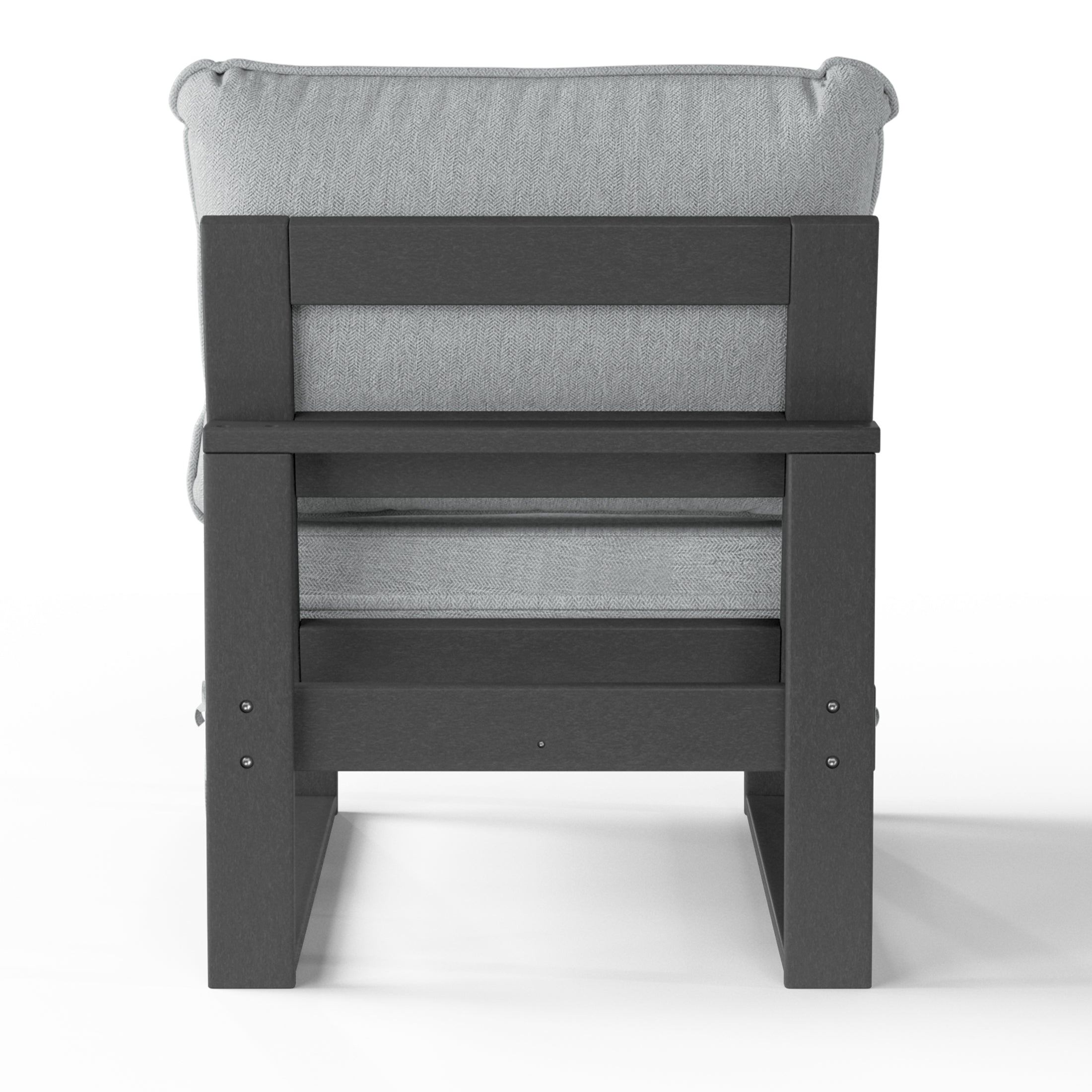 Signature All-Weather Outdoor Modular Deep Seating Cushioned Side Chair (Center Sectional Seat)