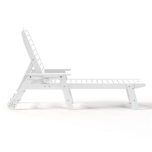 Santa Barbara Reclining Chaise Lounge with Cup Holder and Wheels