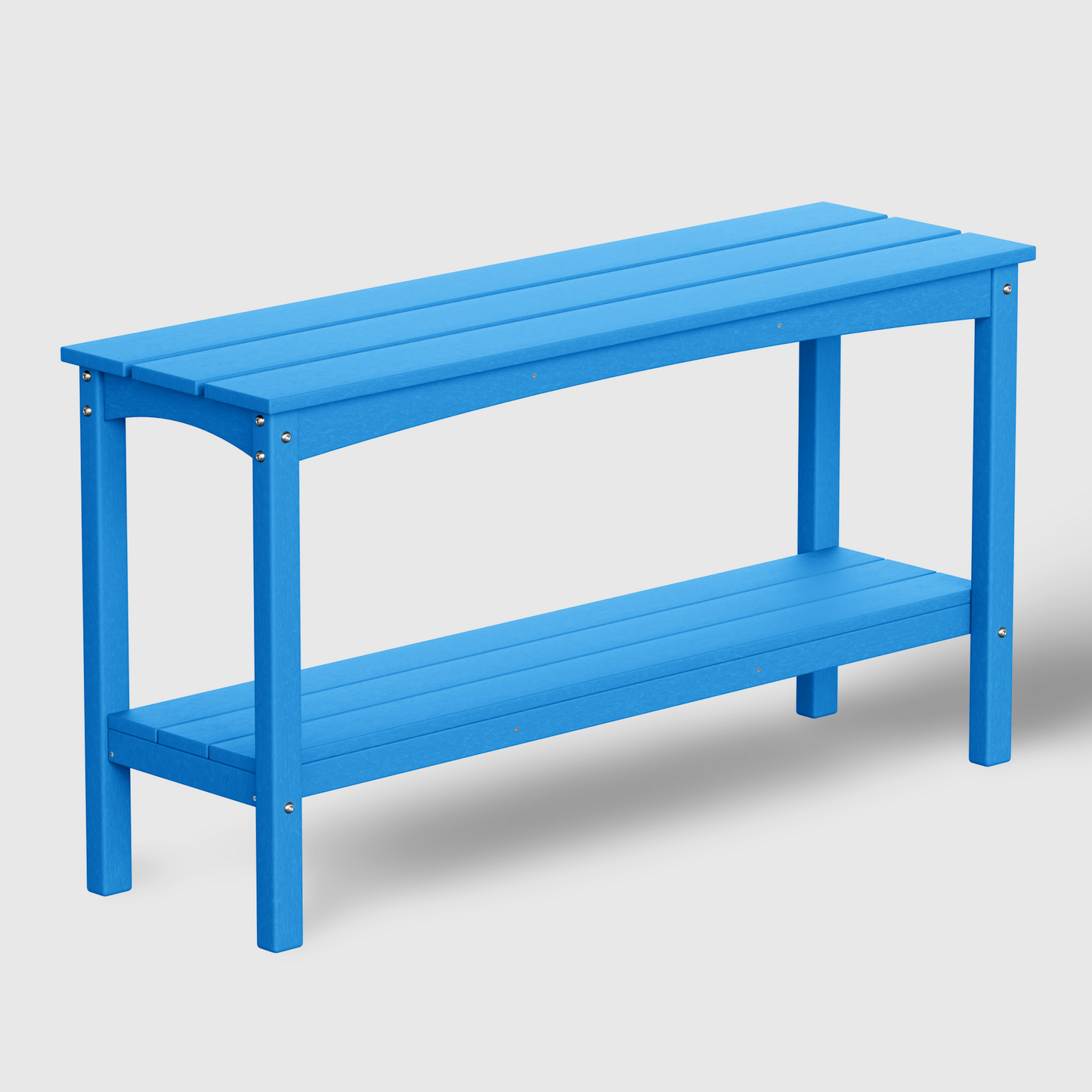 POLYTRENDS™ Tuscany All-Weather Outdoor Two Shelf Patio Bar Console Table (55" Wide)