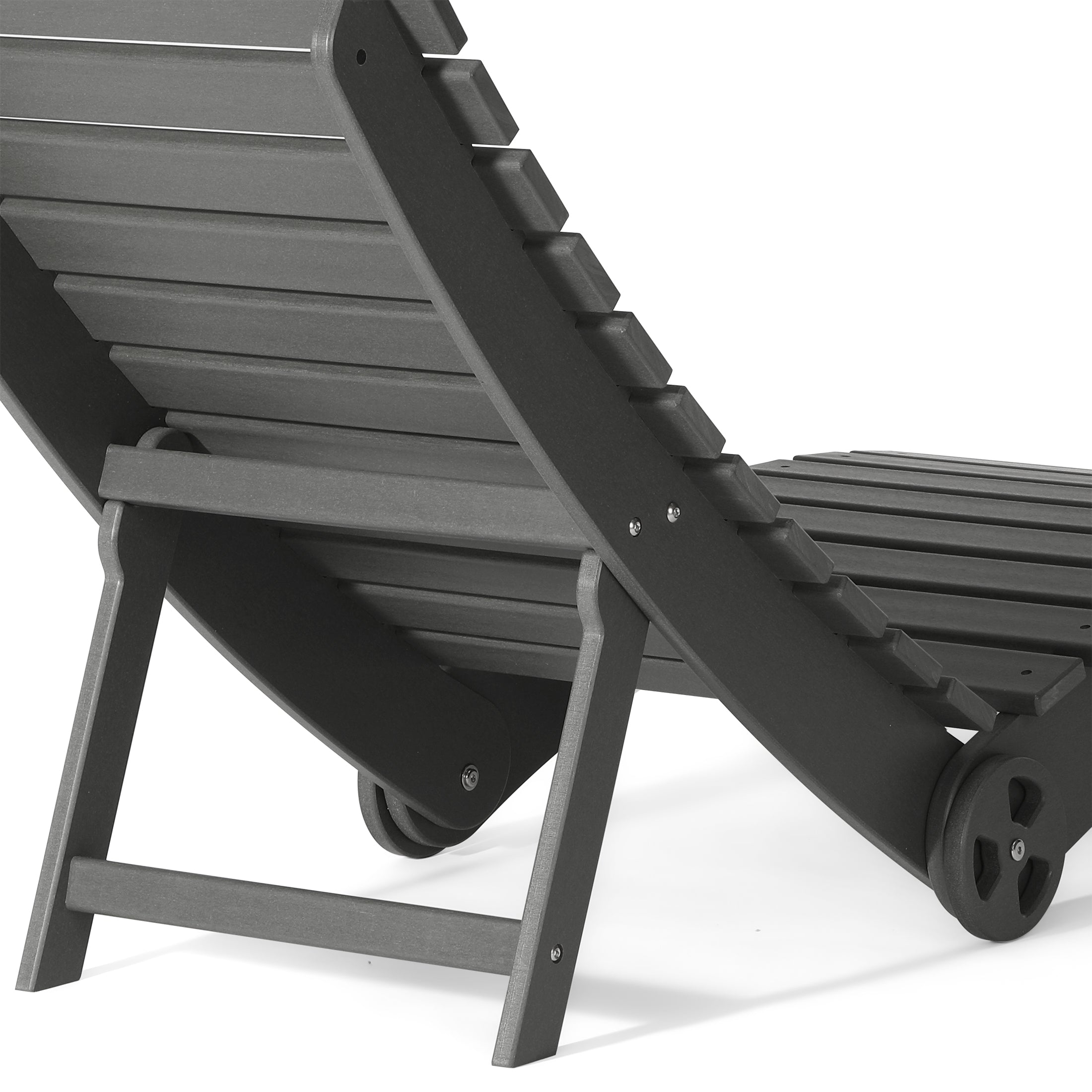 Key West Folding Pool Lounge Chair with Wheels