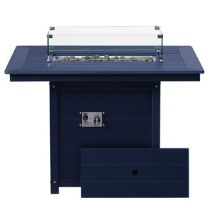 Sedona Rectangular 34" X 46" Dining Fire Pit Table