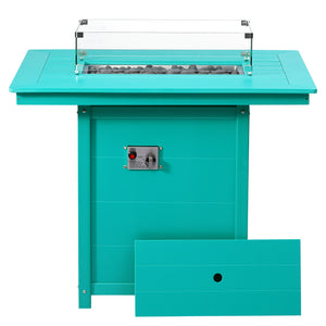 Sedona Rectangular 34" X 46" Counter Fire Pit Table