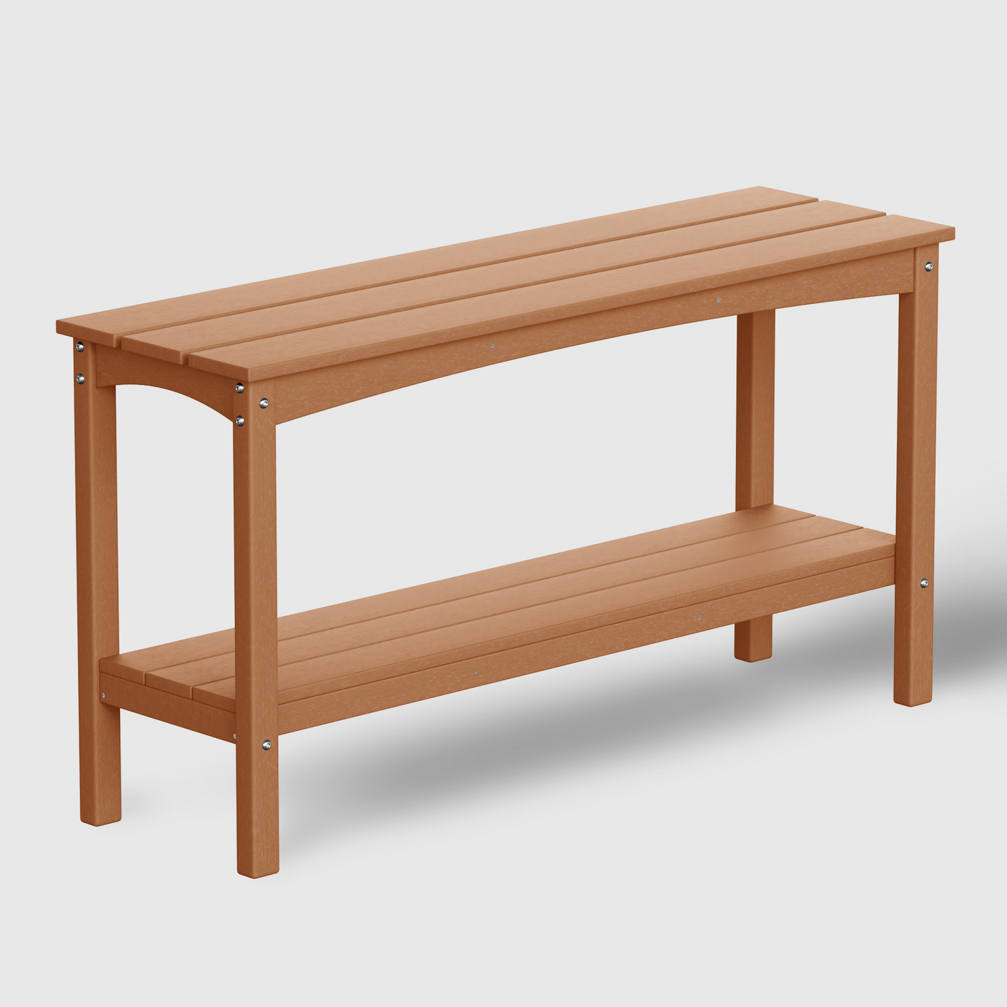 POLYTRENDS™ Tuscany All-Weather Outdoor Two Shelf Patio Bar Console Table (55" Wide)