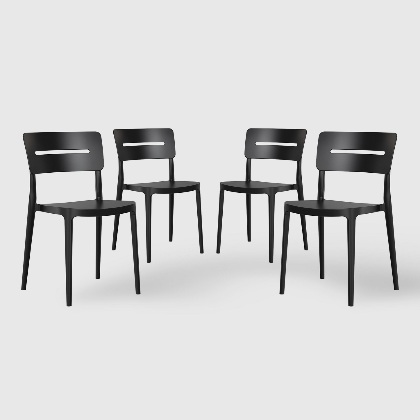POLYTRENDS™ Copenhagen Lys All-Weather Indoor/Outdoor Stackable Dining Chair (Set of 4)