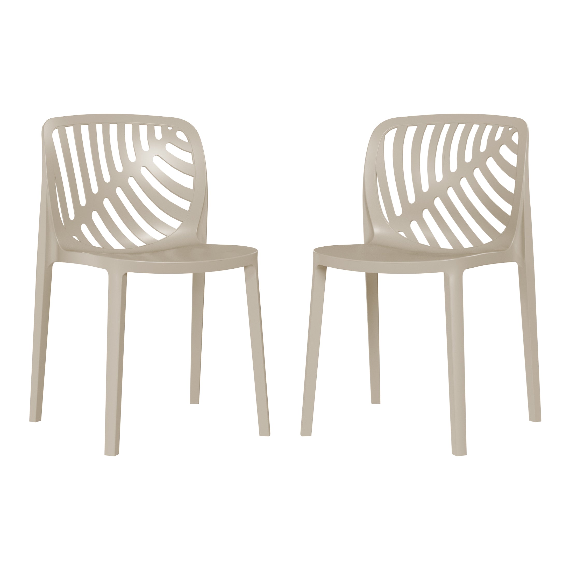 Patio Stacking Dining Side Chair (Set of 2)