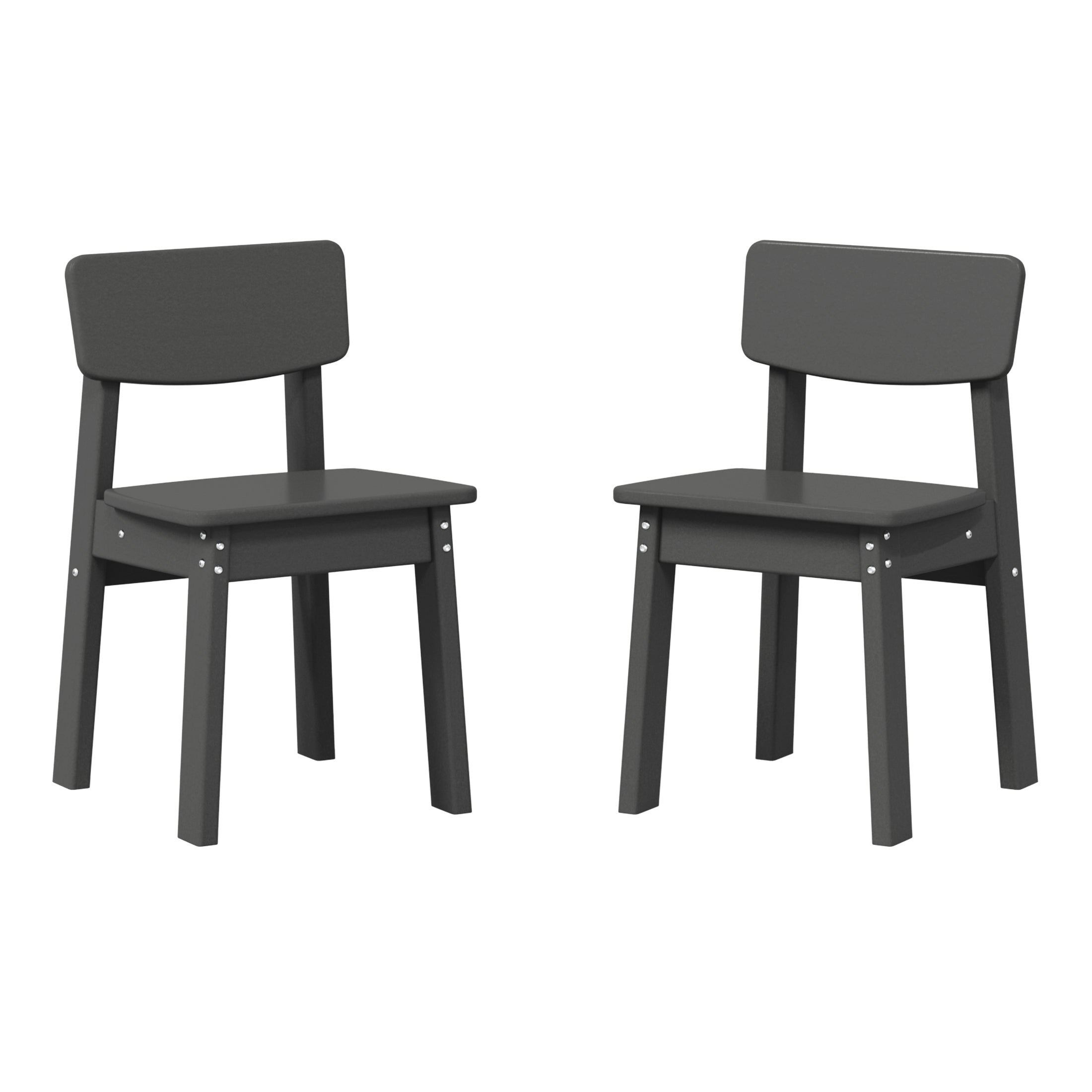 Tiny Terraces Essentials Kids' All-Weather Outdoor Dining Chair (Set of 2)