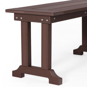 Tuscany All-Weather Outdoor 65" Trestle Dining Bench