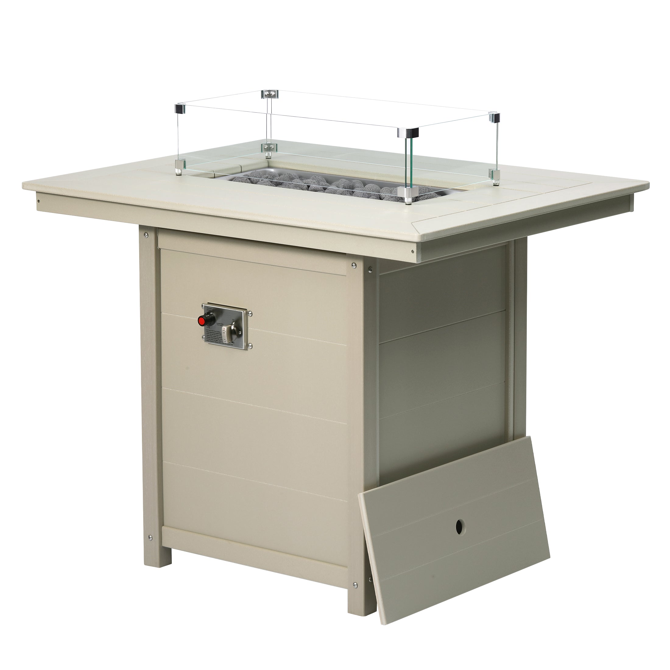 Sedona Rectangular 34" X 46" Counter Fire Pit Table