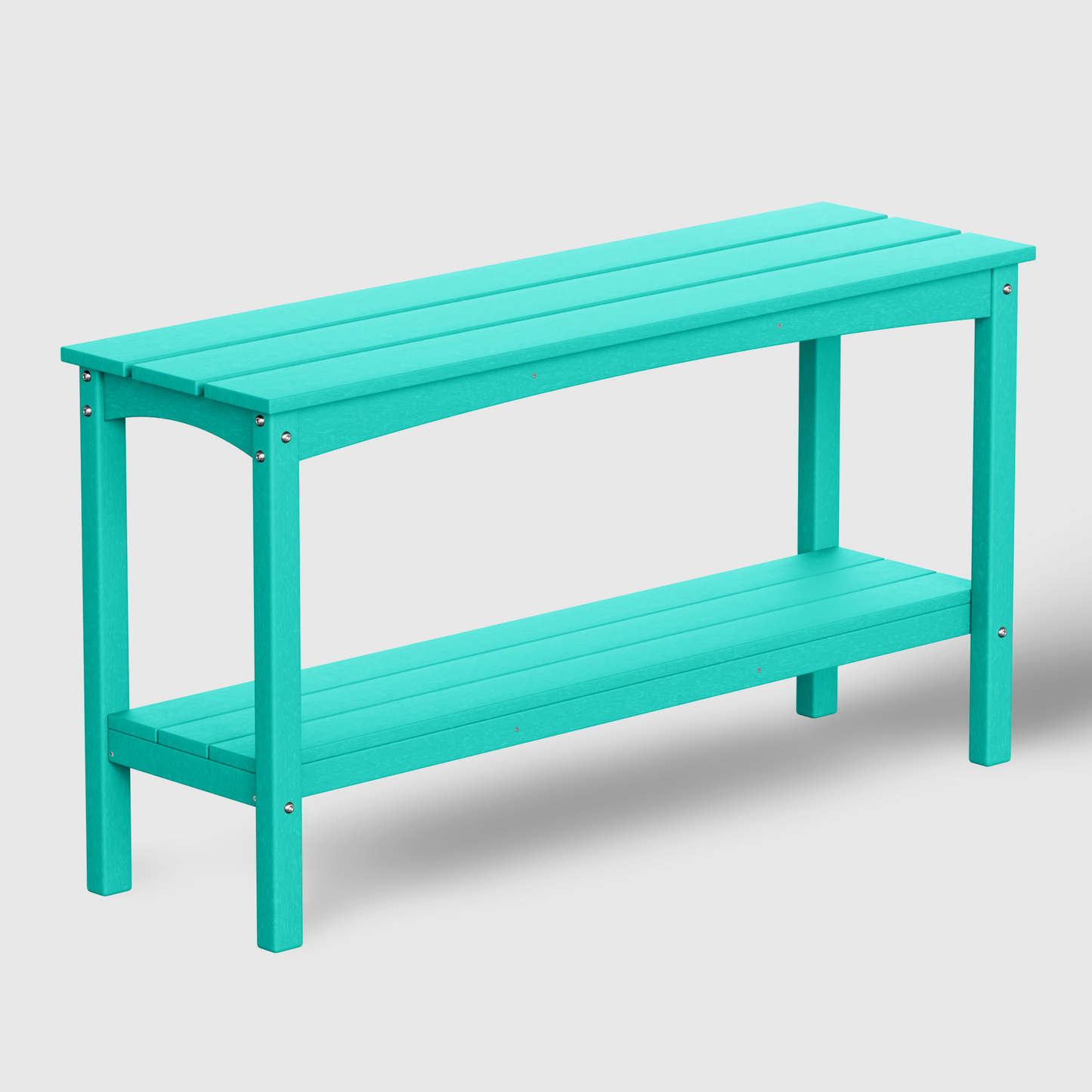 POLYTRENDS™ Tuscany All-Weather Outdoor Two Shelf Patio Bar Console Table (55" Wide)