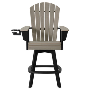 Heritage Ridge Adirondack Swivel Bar Chair With Cup Holder