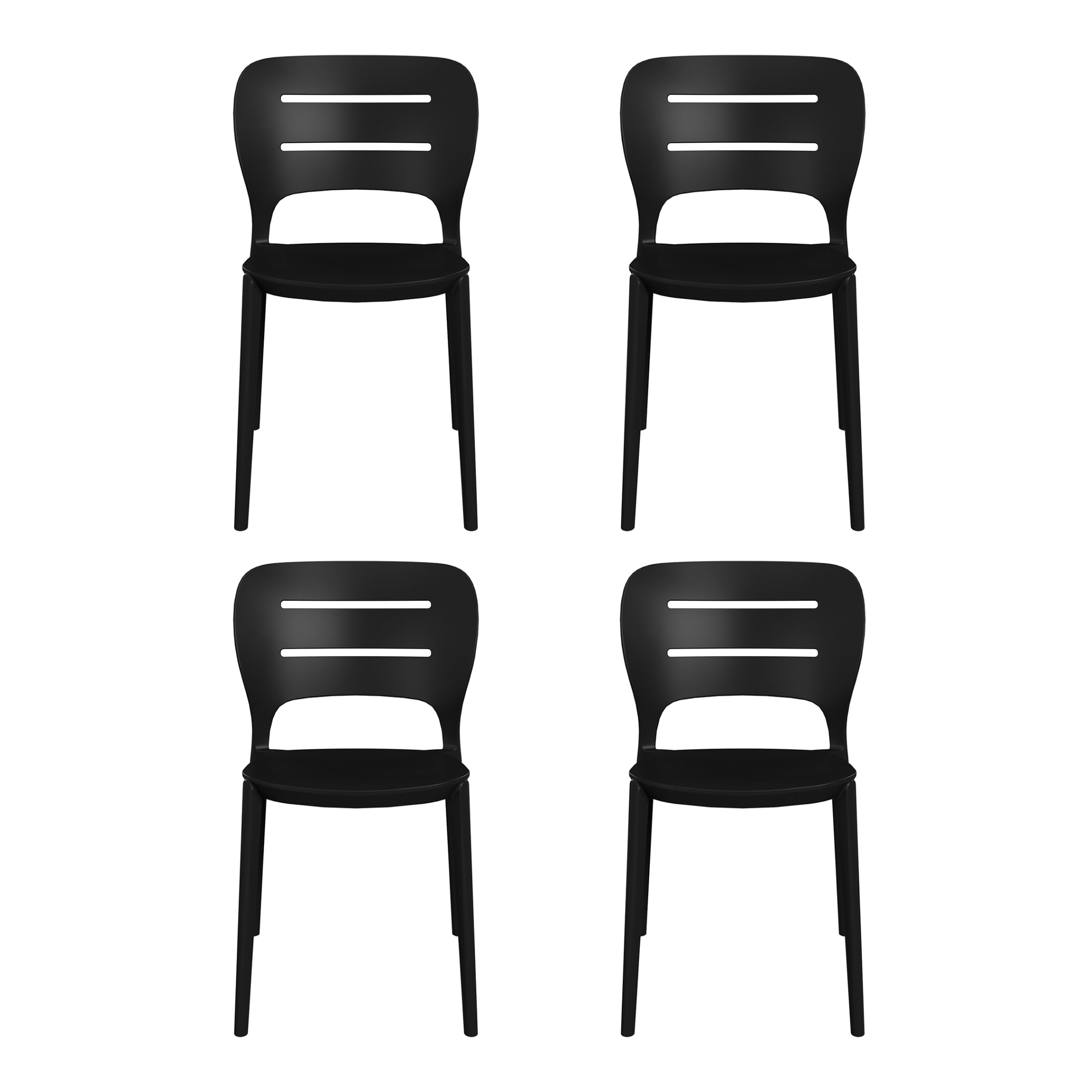 Patio Stacking Dining Side Chair (Set of 4)