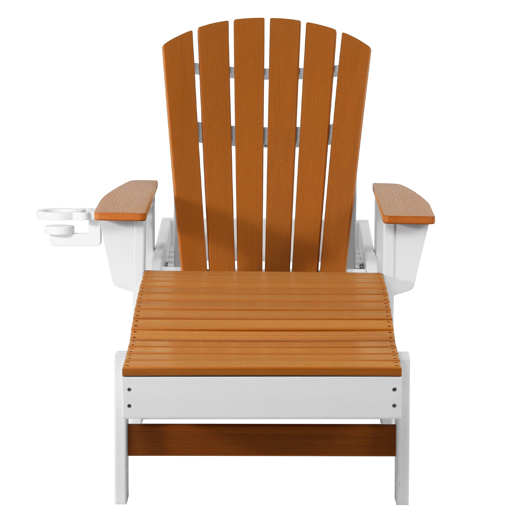 Heritage Ridge Adirondack Chaise Lounge with Arms and Wheels With Cup Holder