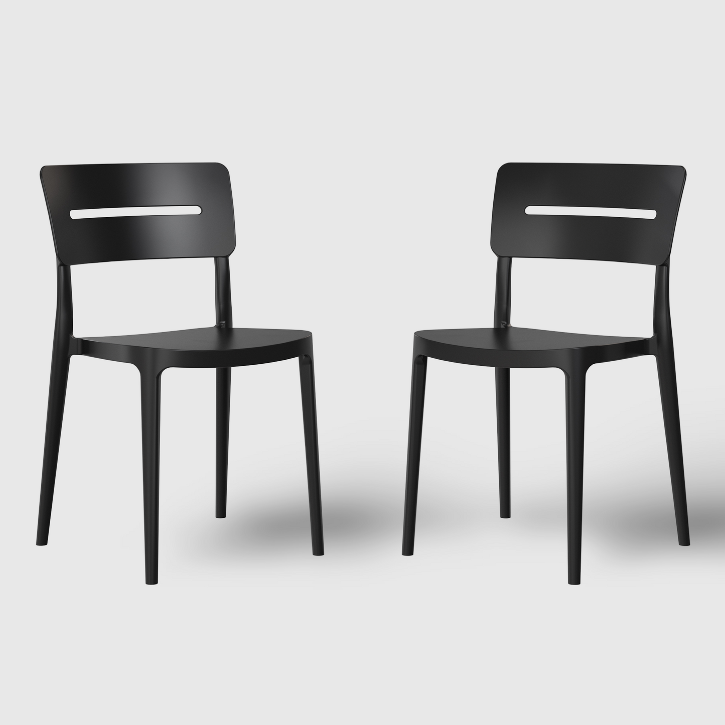 POLYTRENDS™ Copenhagen Lys All-Weather Indoor/Outdoor Stackable Dining Chair (Set of 2)