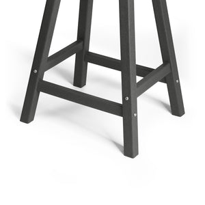 Stockholm All-Weather Outdoor Saddle Counter Stool (24" Height)