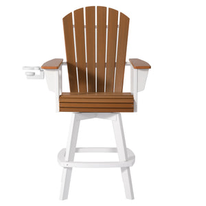 Heritage Ridge Adirondack Swivel Bar Chair With Cup Holder