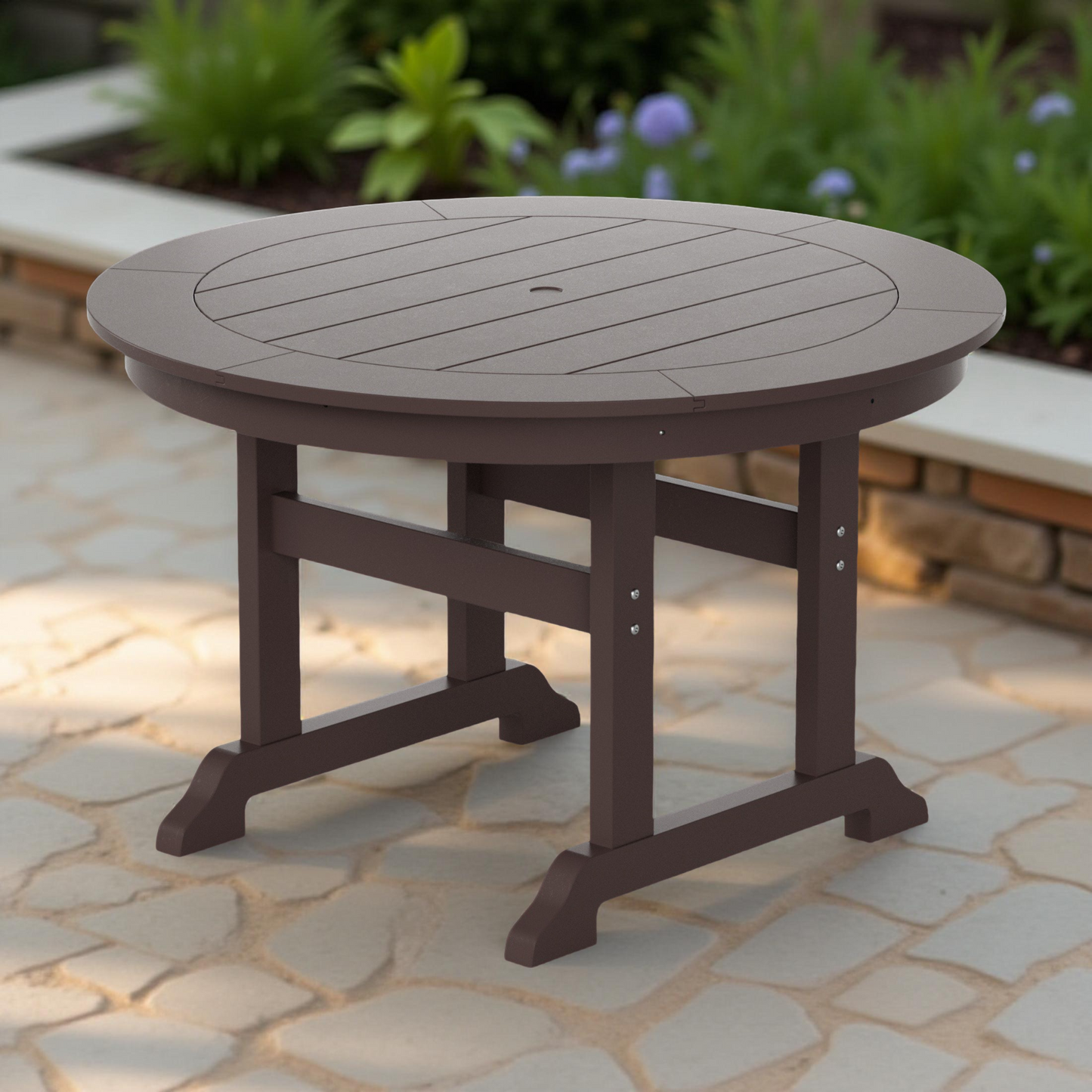 POLYTRENDS™ Tuscany All-Weather Outdoor Round Dining Table (47" Top)