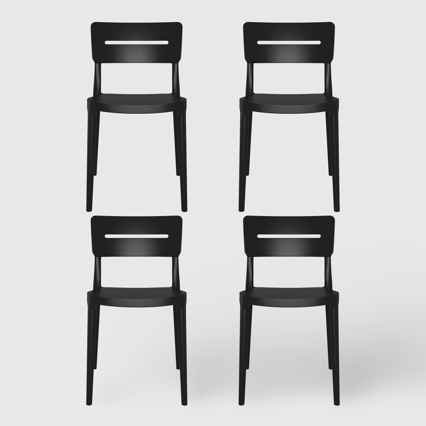 POLYTRENDS™ Copenhagen Lys All-Weather Indoor/Outdoor Stackable Dining Chair (Set of 4)