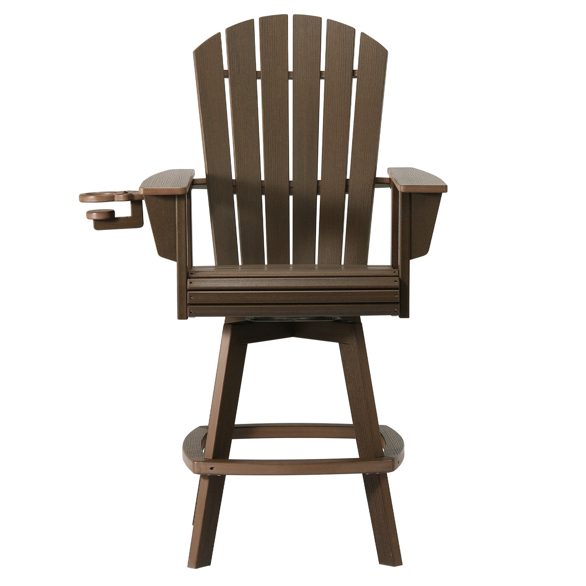 Heritage Ridge Adirondack Swivel Bar Chair With Cup Holder