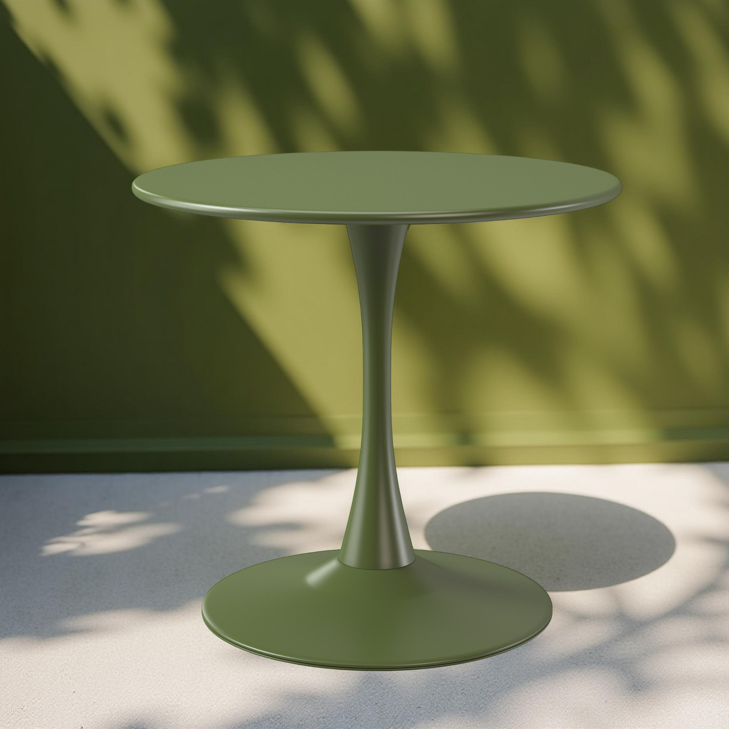 POLYTRENDS™ Copenhagen Stilke All-Weather Indoor/Outdoor 31.5" Round Metal Patio Bistro Dining Table