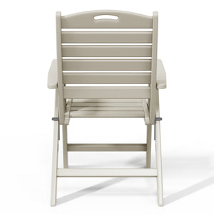 Aarhus All-Weather Outdoor Patio Folding Tall Back Dining Chair (38" High)