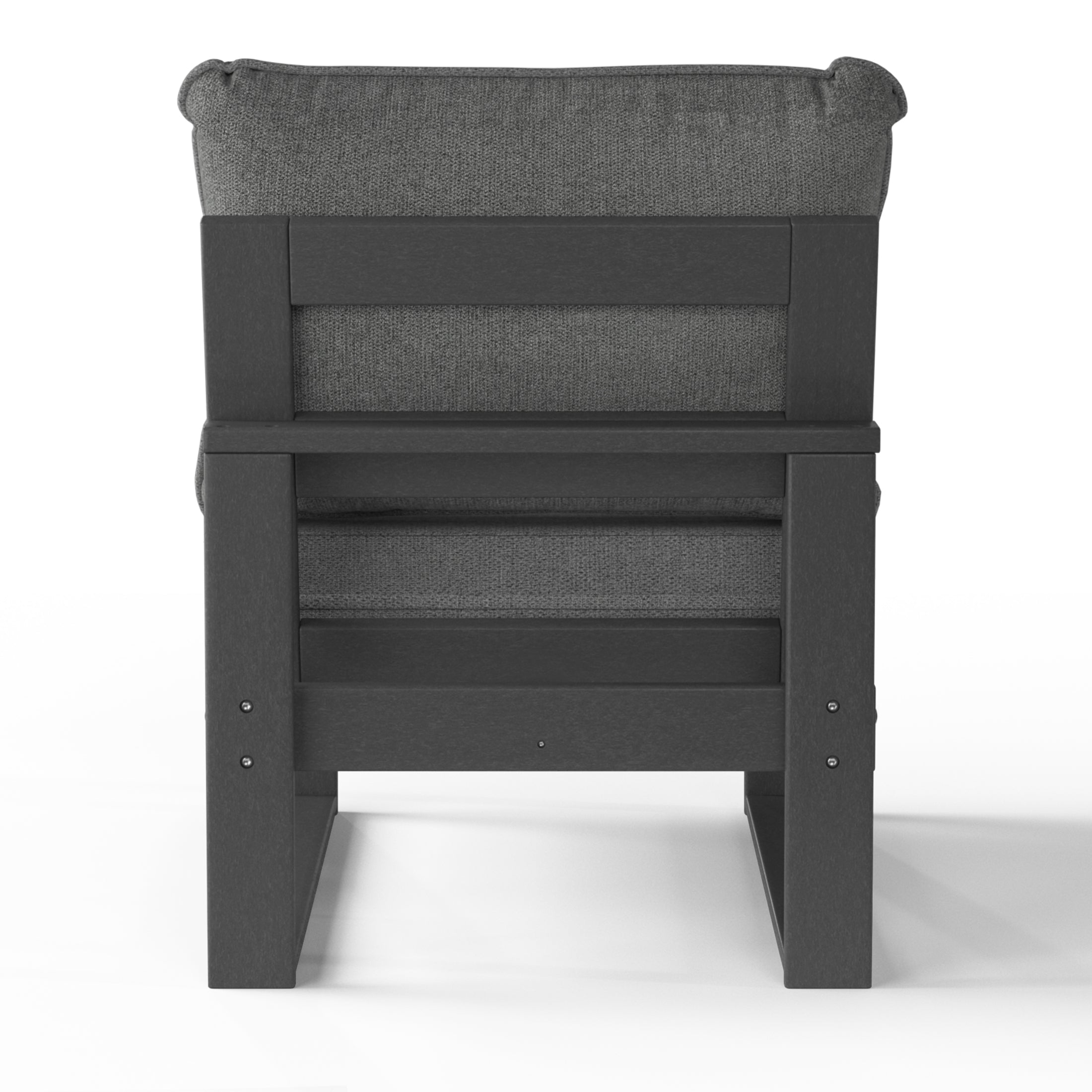 Signature All-Weather Outdoor Modular Deep Seating Cushioned Side Chair (Center Sectional Seat)