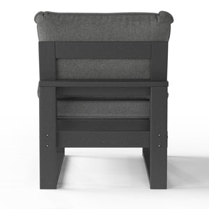 Signature All-Weather Outdoor Modular Deep Seating Cushioned Side Chair (Center Sectional Seat)