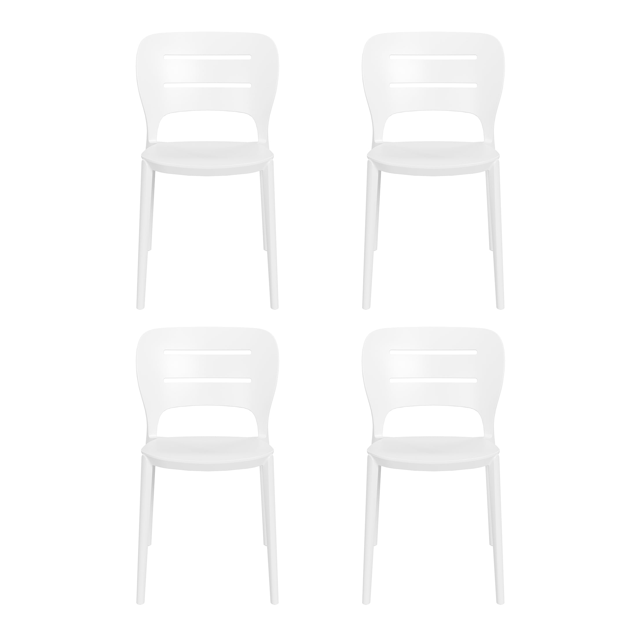 Patio Stacking Dining Side Chair (Set of 4)