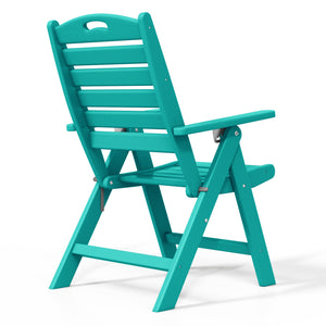 Aarhus All-Weather Outdoor Patio Folding Tall Back Dining Chair (38" High)
